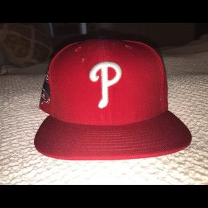 Phillies New Era Fitted Hat Size 7 1/4